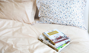 КПБ Эмилия Синий цветок 2-х спальный, Ткань: хлопок 