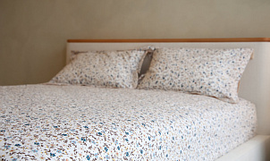 КПБ Эмилия Синий цветок 2-х спальный, Ткань: хлопок 